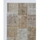 Vintage Neutral Beige Patchwork Rug | Hand-Knotted Turkish Wool Carpet for Living Room, Dining Room and Bedroom Vintage Neutral Beige Patchwork Rug | Hand-Knotted Turkish Wool Carpet for Living Room, Dining Room and Bedroom