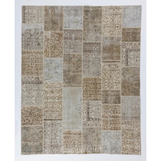 Handmade Patchwork Rug Made from Vintage Carpets, CUSTOM OPTIONS Av.