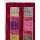 Colorful Handmade Patchwork Rug for Kitchen, Dining Room, Office & Living Room Decor | Red Ground Turkish Carpet Colorful Handmade Patchwork Rug for Kitchen, Dining Room, Office & Living Room Decor | Red Ground Turkish Carpet