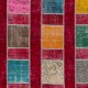 Colorful Handmade Patchwork Rug for Kitchen, Dining Room, Office & Living Room Decor | Red Ground Turkish Carpet Colorful Handmade Patchwork Rug for Kitchen, Dining Room, Office & Living Room Decor | Red Ground Turkish Carpet