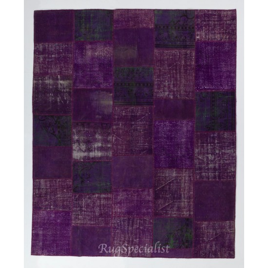 Handmade Patchwork Rug Made from Over-Dyed Vintage Carpets, CUSTOM OPTIONS Av. Handmade Patchwork Rug Made from Over-Dyed Vintage Carpets, CUSTOM OPTIONS Av.