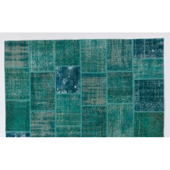 Handmade Patchwork Rug Made from Over-Dyed Vintage Carpets, CUSTOM OPTIONS Av. Handmade Patchwork Rug Made from Over-Dyed Vintage Carpets, CUSTOM OPTIONS Av.