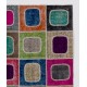Bohemian Colorful Geometric Patchwork Rug | Hand-Knotted Turkish Wool Carpet for Modern Living Room Bohemian Colorful Geometric Patchwork Rug | Hand-Knotted Turkish Wool Carpet for Modern Living Room