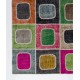 Bohemian Colorful Geometric Patchwork Rug | Hand-Knotted Turkish Wool Carpet for Modern Living Room Bohemian Colorful Geometric Patchwork Rug | Hand-Knotted Turkish Wool Carpet for Modern Living Room