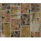 Handmade Patchwork Rug, Natural & Undyed, Authentic Vintage Carpet