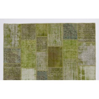 Handmade Patchwork Rug Made from Over-Dyed Vintage Carpets, CUSTOM OPTIONS Av. Handmade Patchwork Rug Made from Over-Dyed Vintage Carpets, CUSTOM OPTIONS Av.