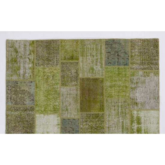 Handmade Patchwork Rug Made from Over-Dyed Vintage Carpets, CUSTOM OPTIONS Av.