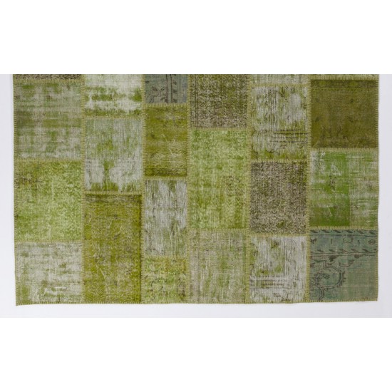 Handmade Patchwork Rug Made from Over-Dyed Vintage Carpets, CUSTOM OPTIONS Av. Handmade Patchwork Rug Made from Over-Dyed Vintage Carpets, CUSTOM OPTIONS Av.