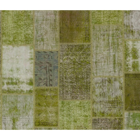 Handmade Patchwork Rug Made from Over-Dyed Vintage Carpets, CUSTOM OPTIONS Av.