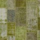 Handknotted Green Overdyed Patchwork Rug | Contemporary Turkish Wool Carpet for Living Room, Bedroom and Kitchen Handknotted Green Overdyed Patchwork Rug | Contemporary Turkish Wool Carpet for Living Room, Bedroom and Kitchen
