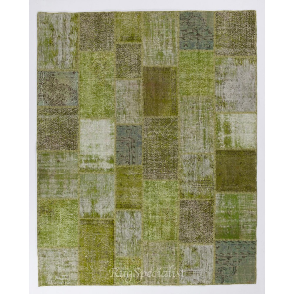Handmade Patchwork Rug Made from Over-Dyed Vintage Carpets, CUSTOM OPTIONS Av.