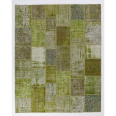 Handmade Patchwork Rug Made from Over-Dyed Vintage Carpets, CUSTOM OPTIONS Av.