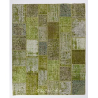 Handmade Patchwork Rug Made from Over-Dyed Vintage Carpets, CUSTOM OPTIONS Av.