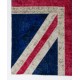 Modern Handmade Patchwork Rug with Union Jack British Flag Design | Hand-Knotted United Kingdom Flag Pattern Blue Carpet