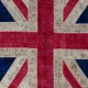 Modern Handmade Patchwork Rug with Union Jack British Flag Design | Hand-Knotted United Kingdom Flag Pattern Blue Carpet