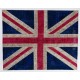 Union Jack British Flag Design Patchwork Rug, Custom Handmade Carpet in Blue, Red & Cream