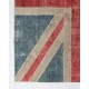 Union Jack British Flag Design Patchwork Rug | Hand-Knotted United Kingdom Flag Pattern Blue Carpet Union Jack British Flag Design Patchwork Rug | Hand-Knotted United Kingdom Flag Pattern Blue Carpet
