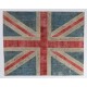 Union Jack British Flag Design Rug. Handmade Wool Patchwork Rug in Blue, Red and Cream. United Kingdom Carpet for Modern Interiors