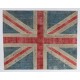 Union Jack British Flag Design Rug. Handmade Wool Patchwork Rug in Blue, Red and Cream. United Kingdom Carpet for Modern Interiors
