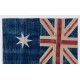 Handmade Blue Patchwork Rug with Australian Flag Design