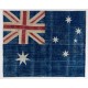 Handmade Blue Patchwork Rug with Australian Flag Design