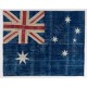 Handmade Blue Patchwork Rug with Australian Flag Design Handmade Blue Patchwork Rug with Australian Flag Design