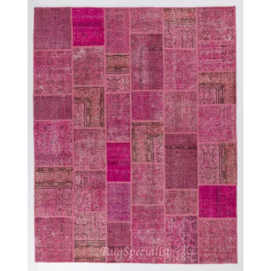 Pink Handmade Patchwork Rug. Modern Turkish Carpet for Living Room, Dining Room, Kitchen, Kids Room and Bedroom Decor Pink Handmade Patchwork Rug. Modern Turkish Carpet for Living Room, Dining Room, Kitchen, Kids Room and Bedroom Decor