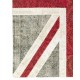 United Kingdom Flag Pattern Hand-Knotted Patchwork Rug in Faded Blue, Red and Beige | Union Jack British Flag Design Carpet United Kingdom Flag Pattern Hand-Knotted Patchwork Rug in Faded Blue, Red and Beige | Union Jack British Flag Design Carpet