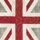 United Kingdom Flag Pattern Hand-Knotted Patchwork Rug in Faded Blue, Red and Beige | Union Jack British Flag Design Carpet United Kingdom Flag Pattern Hand-Knotted Patchwork Rug in Faded Blue, Red and Beige | Union Jack British Flag Design Carpet