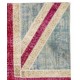 Union Jack British Flag Patchwork Rug | Hand-Knotted Red Blue Beige Overdyed Vintage Wool Carpet Union Jack British Flag Patchwork Rug | Hand-Knotted Red Blue Beige Overdyed Vintage Wool Carpet