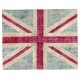 Union Jack British Flag Design Patchwork Rug Made from Re-Dyed Vintage Carpets