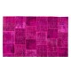 Handmade Patchwork Rug Made from Over-Dyed Vintage Carpets, CUSTOM OPTIONS Av.