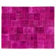 Handmade Patchwork Rug Made from Over-Dyed Vintage Carpets, CUSTOM OPTIONS Av.