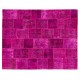 Handmade Patchwork Rug Made from Over-Dyed Vintage Carpets, CUSTOM OPTIONS Av.