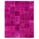 Handmade Patchwork Rug Made from Over-Dyed Vintage Carpets, CUSTOM OPTIONS Av.