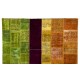 Colorful Handmade Contemporary Turkish Patchwork Rug. Bright Colors Home & Office Decor Carpet. Bohemian Style Floor Covering