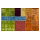 Colorful Handmade Contemporary Turkish Patchwork Rug. Bright Colors Home & Office Decor Carpet. Bohemian Style Floor Covering