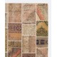 Traditional Vintage Turkish Patchwork Rug | Handmade Wool Carpet Traditional Vintage Turkish Patchwork Rug | Handmade Wool Carpet