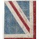 Union Jack British Flag Design Patchwork Rug | Vintage Hand-Knotted United Kingdom Flag Pattern Blue Carpet Union Jack British Flag Design Patchwork Rug | Vintage Hand-Knotted United Kingdom Flag Pattern Blue Carpet
