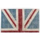 Union Jack British Flag Design Patchwork Rug Made from Re-Dyed Vintage Carpets