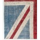 Union Jack British Flag Design Patchwork Rug | Vintage Hand-Knotted United Kingdom Flag Pattern Blue Carpet Union Jack British Flag Design Patchwork Rug | Vintage Hand-Knotted United Kingdom Flag Pattern Blue Carpet