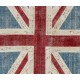 Union Jack British Flag Design Patchwork Rug Made from Re-Dyed Vintage Carpets