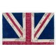 Union Jack British Flag Design Patchwork Rug Made from Re-Dyed Vintage Carpets