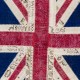 Union Jack British Flag Design Patchwork Rug | Vintage Hand-Knotted United Kingdom Flag Pattern Blue Carpet
