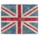 Union Jack British Flag Design Rug. Contemporary Handmade Patchwork Area Rug in Blue, Red and Cream. United Kingdom Carpet