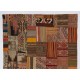 Handmade Turkish Patchwork Kilim Rug. Geometric & Striped Patterned Carpet (Flat-Weave)