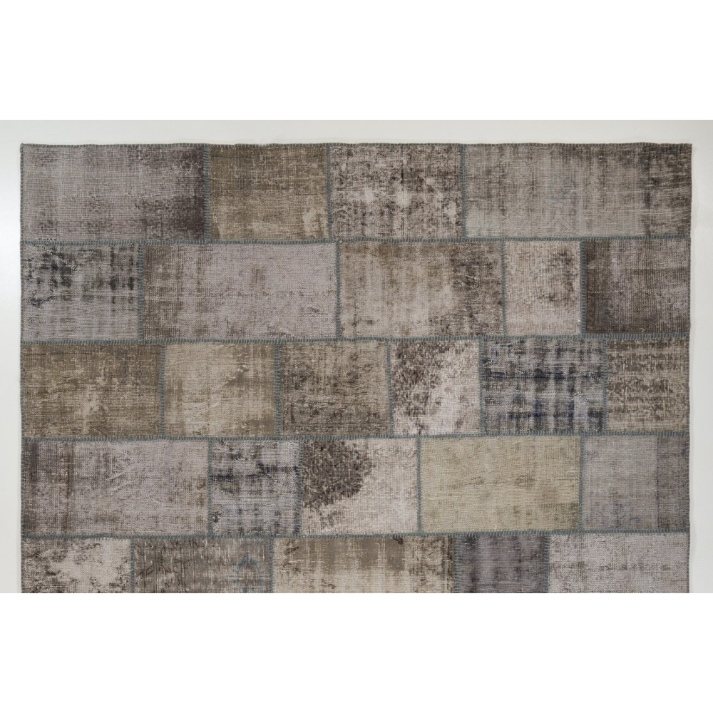 Handmade Patchwork Rug Made from Over-Dyed Vintage Carpets, CUSTOM OPTIONS Av.