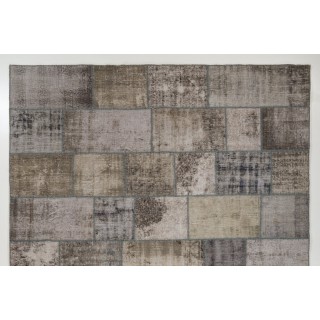 Handmade Patchwork Rug Made from Over-Dyed Vintage Carpets, CUSTOM OPTIONS Av. Handmade Patchwork Rug Made from Over-Dyed Vintage Carpets, CUSTOM OPTIONS Av.