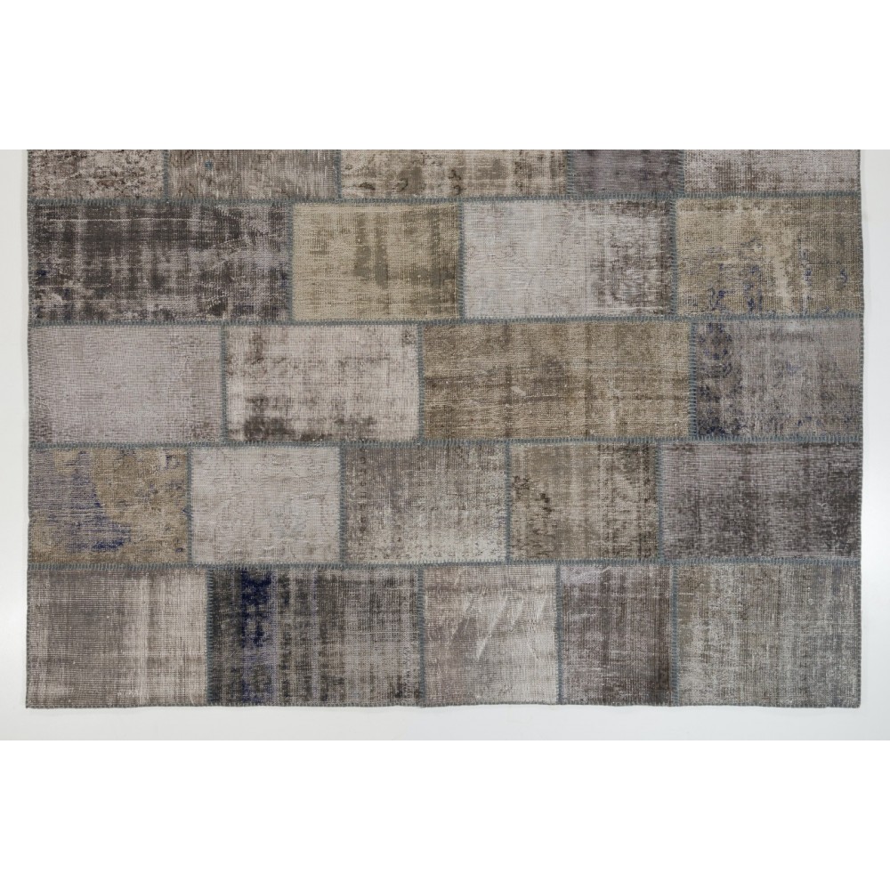 Handmade Patchwork Rug Made from Over-Dyed Vintage Carpets, CUSTOM OPTIONS Av.