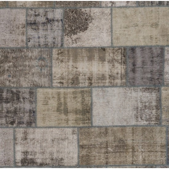 Handmade Patchwork Rug Made from Over-Dyed Vintage Carpets, CUSTOM OPTIONS Av.